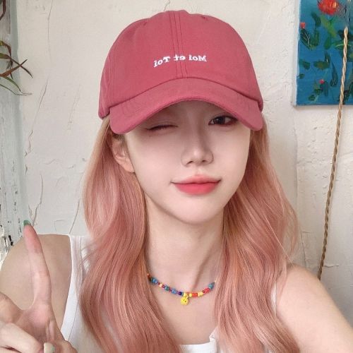 Showing white and thin explosive style Korean ins net red tide brand baseball cap female summer Korean version showing face small hat peaked cap