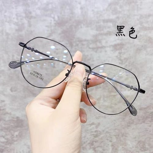Anti-blue light anti-radiation myopia glasses female ins high-value Korean version can be equipped with degree flat light computer goggles