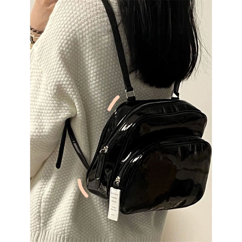 Jennie star same bag female 2023 new cute playful all-match casual black backpack small backpack