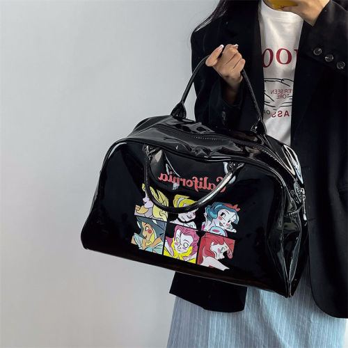 y2k hot girl print girl retro portable shoulder bag bag female 2022 new large-capacity fitness bag tote bag