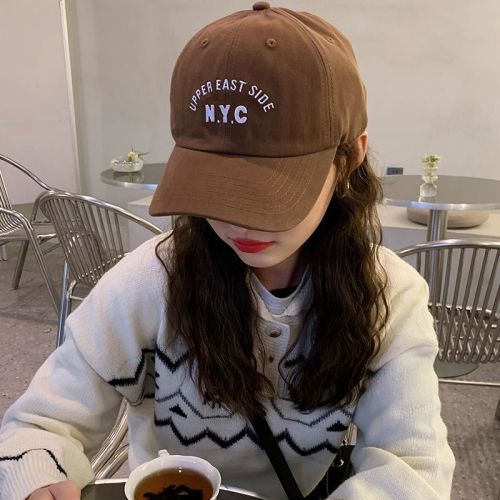 Baseball cap women's face small peaked cap Korean ins fashion tide brand new spring and summer sunscreen sunshade soft top