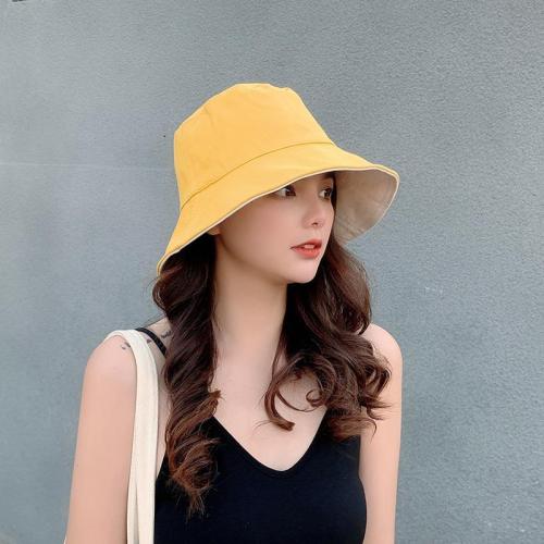 Double-sided fisherman hat female net red Korean version of the trendy all-match Japanese sunshade sunscreen UV sun hat summer hat