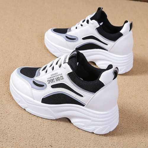 Ins daddy shoes women's inner heightening women's shoes spring and autumn new sports shoes women's non-slip Korean version student casual women's shoes