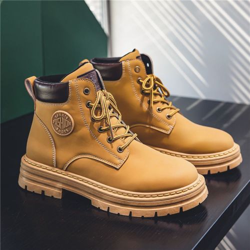 Martin boots men's autumn men's shoes 2022 new rhubarb boots men's boots high top shoes all-match retro tooling boots