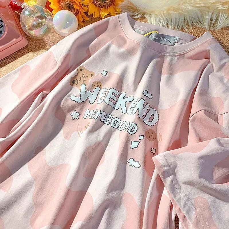 Summer 2023 new Korean version loose short-sleeved T-shirt female student tide brand Harajuku style couple half-sleeved top ins