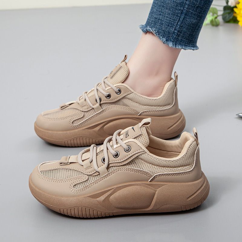 2023 summer new foreign style all-match casual sports shoes mesh breathable white shoes women's soft bottom light and dirt-resistant sneakers