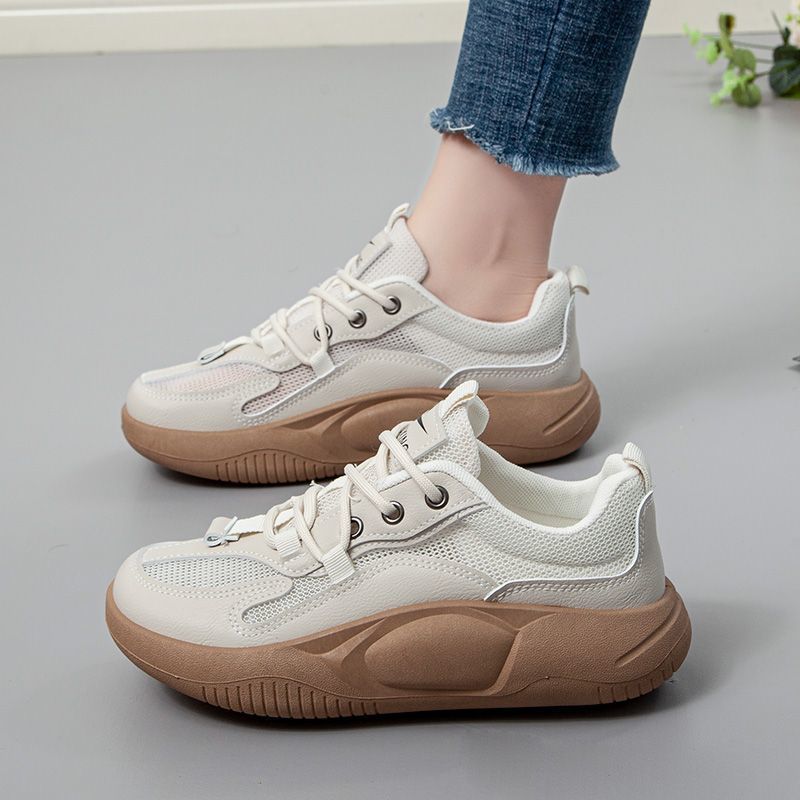Mesh breathable white shoes women's 2023 summer new foreign style all-match casual sports shoes soft bottom light and dirt-resistant sneakers