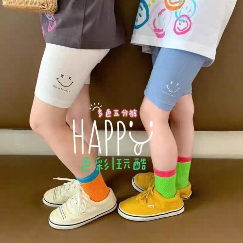 Girls and boys modal five-point pants pants leggings 2022 summer new thin section children's outer wear short pants