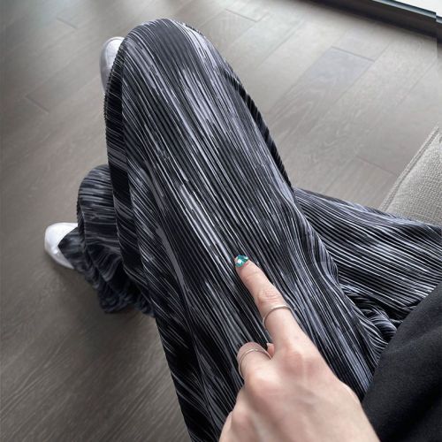 Tie-dye wide-leg pants women's summer thin section high waist drape casual mopping the floor in summer cold loose straight tube slim pants