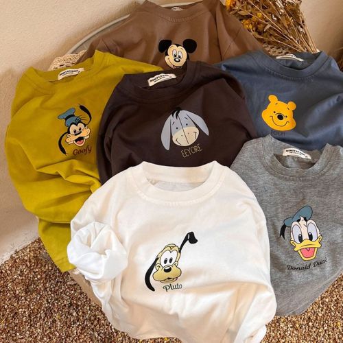 Boys cotton long-sleeved T-shirt spring and autumn 2022 new children's clothing baby bottoming shirt children's cartoon tops