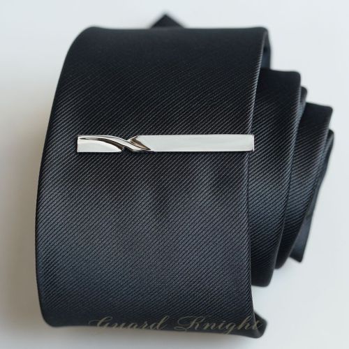 Tie Clip Men's Fashion Formal Simple Silver Wedding Business Suit Lavalier Box Buckle Tie Pin Gold