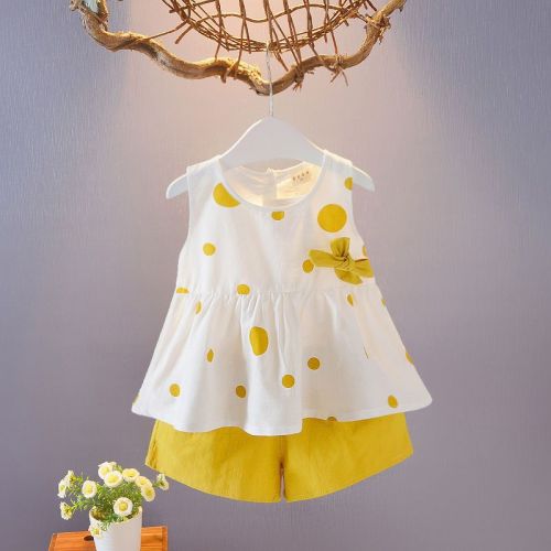 Girls summer suit 2020 new children's short-sleeved two-piece children's clothing girl baby 0-3 years old baby clothes