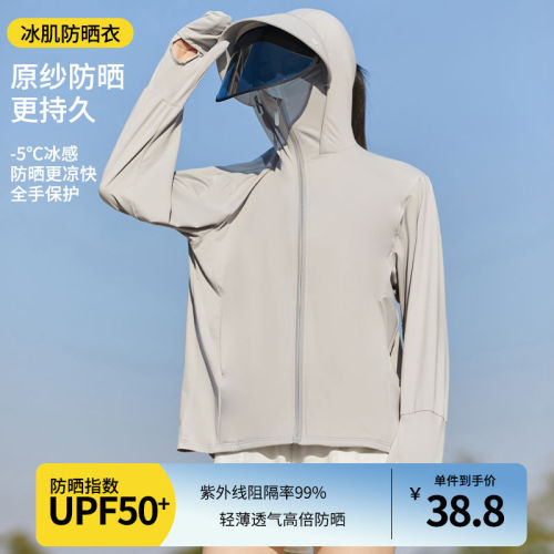 UPF50+ sunscreen women's summer thin coat anti-ultraviolet breathable sunscreen blouse ice silk riding electric car