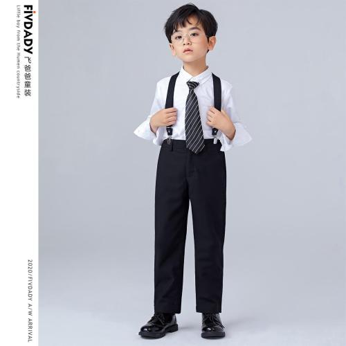 Boys trousers spring and autumn style school uniform pants British style big boy black suit pants children's baby non-ironing long trousers