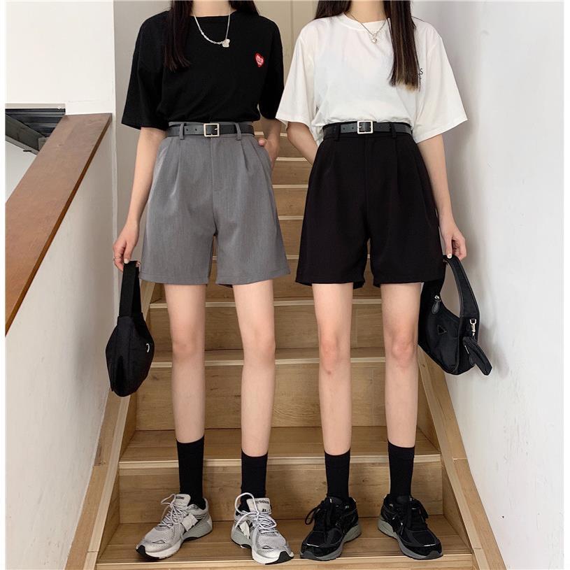 Large size five-point suit pants women's summer new fat mm loose 200 catties slim high waist wide leg shorts middle pants