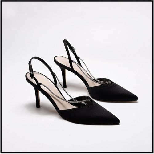 Small ck sandals women's stiletto 2023 summer new Baotou rhinestone single shoes pointy toe belt all-match high-heeled women's shoes