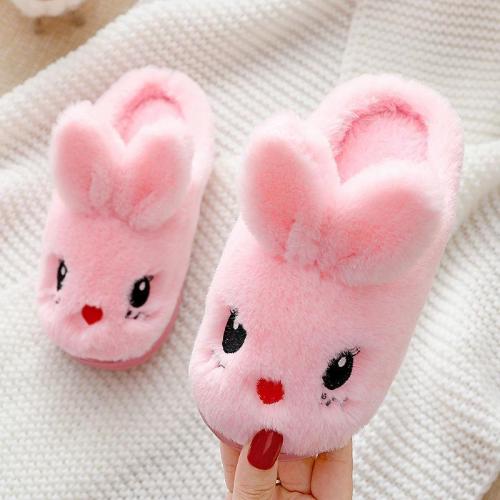 [Thickened Warm Anti-slip] Children's Cotton Slippers Girls Slippers Men's Autumn and Winter Fur Shoes Kids Baby Home Shoes