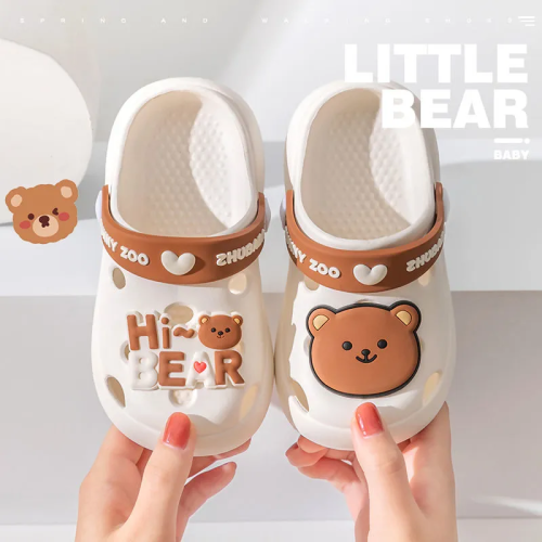 Children's slippers summer boys and girls sandals and slippers baby toddler non-slip soft bottom Baotou wear small children's hole shoes