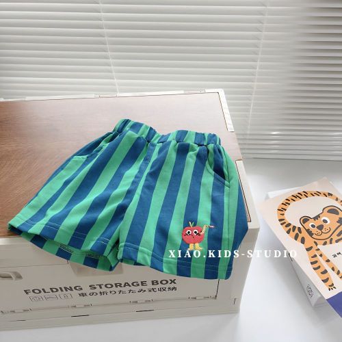 Cotton children's clothing boys and children 2022 summer new Korean version thin section sports cartoon tie-dye casual shorts