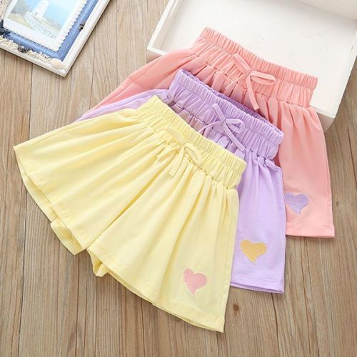 Children's shorts wear summer thin loose all-match  new net red children's clothing girl baby shorts foreign style