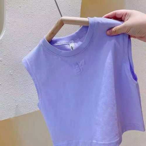 Boys sleeveless t-shirt summer 2022 new loose breathable children's vest thin section pure cotton children's top ins