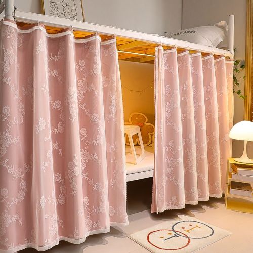 Jacquard yarn blackout bed curtain princess style student dormitory bedroom all-inclusive curtain upper bunk upper bunk table curtain French style