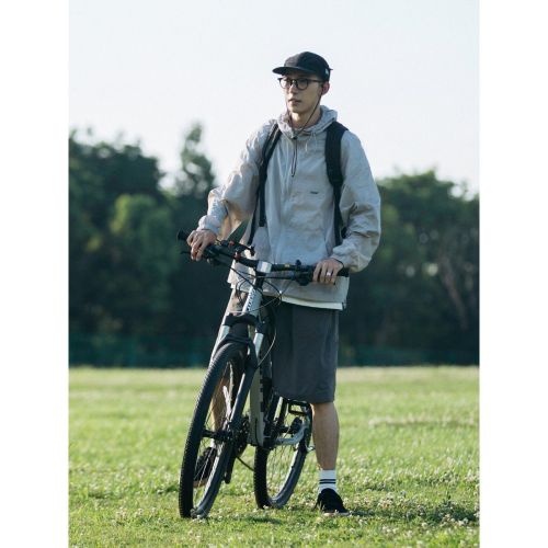 Japanese outdoor light and thin solid color hooded sun protection clothing men's summer UV protection couple casual all-match skin tops