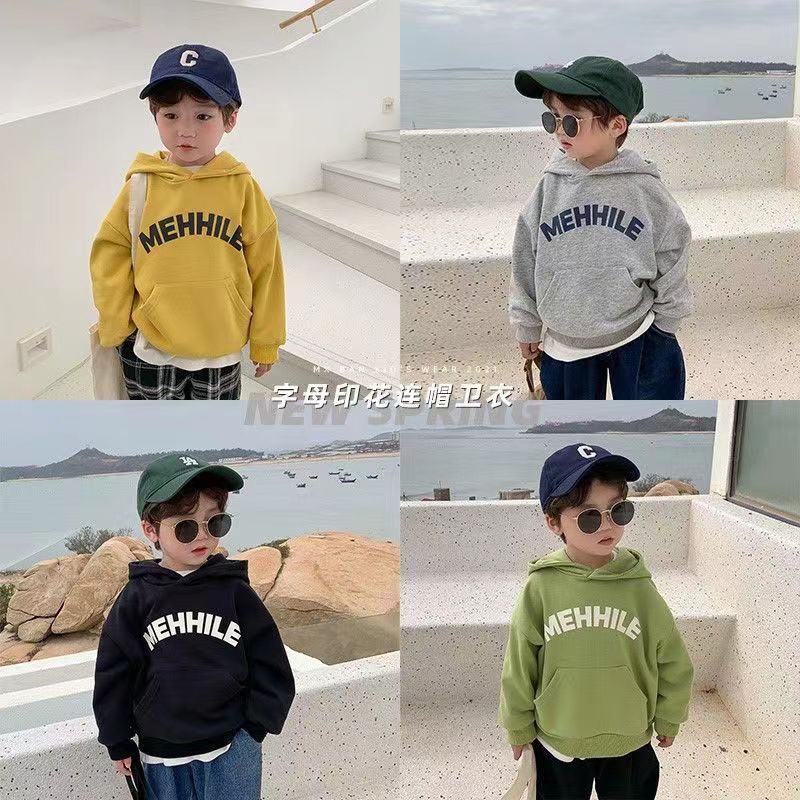 2023 new foreign style children's sweater boys and girls autumn clothes long-sleeved tops spring autumn winter children's clothing bottoming shirt