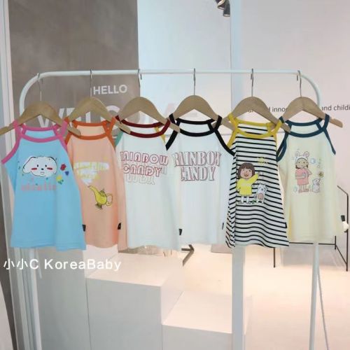 Girls cotton vest camisole  summer new baby girl slim comfortable soft all-match thin T-shirt
