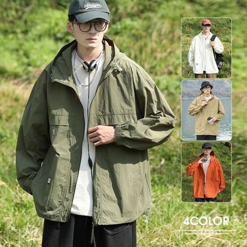 Summer sun protection clothing men's light and breathable tide brand casual all-match tops American style functional wind outdoor sports jacket