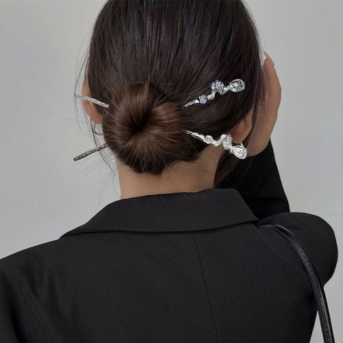 New Chinese-style hairpin women's summer all-match simple modern irregular metal plate hairpin high-end hairpin headdress