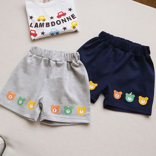 Cotton children's clothing boys and girls baby children's 2023 summer new Korean version of the thin section tie-dye casual cartoon shorts