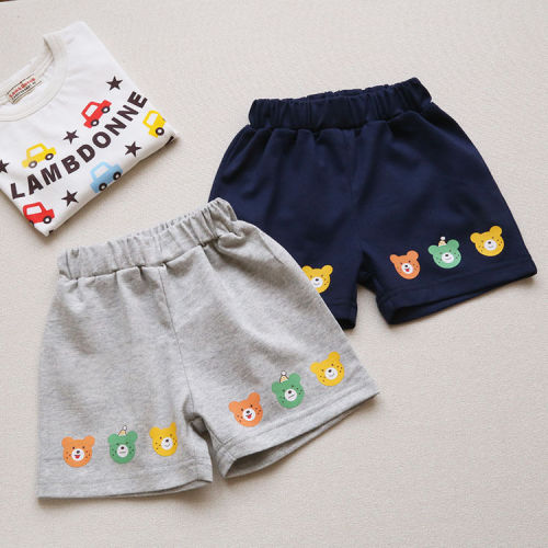 Summer boy's shorts wear children's baby shorts five-point pants summer pure cotton thin section cartoon casual