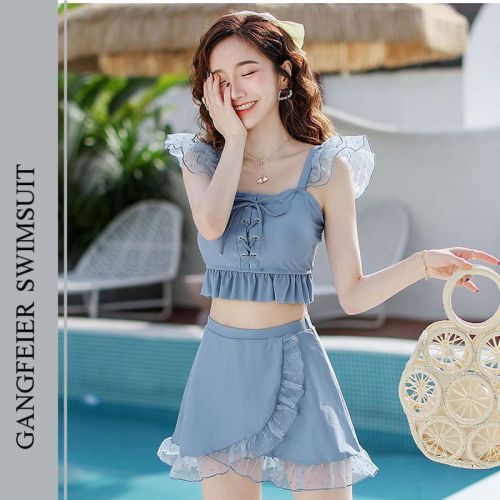 Swimsuit women  new Korean small chest cover belly slimming fresh students conservative girls cute Japanese hot springs