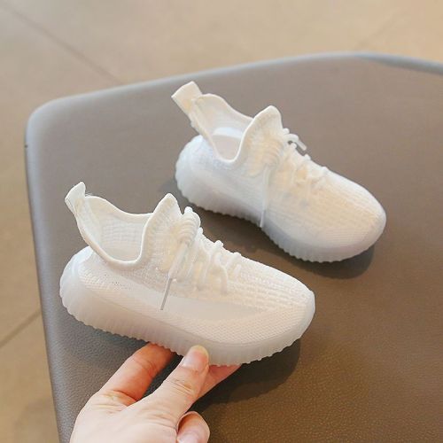 Children's baby shoes breathable mesh shoes  spring and autumn boys' coconut shoes soft bottom children's white shoes girls' sports shoes