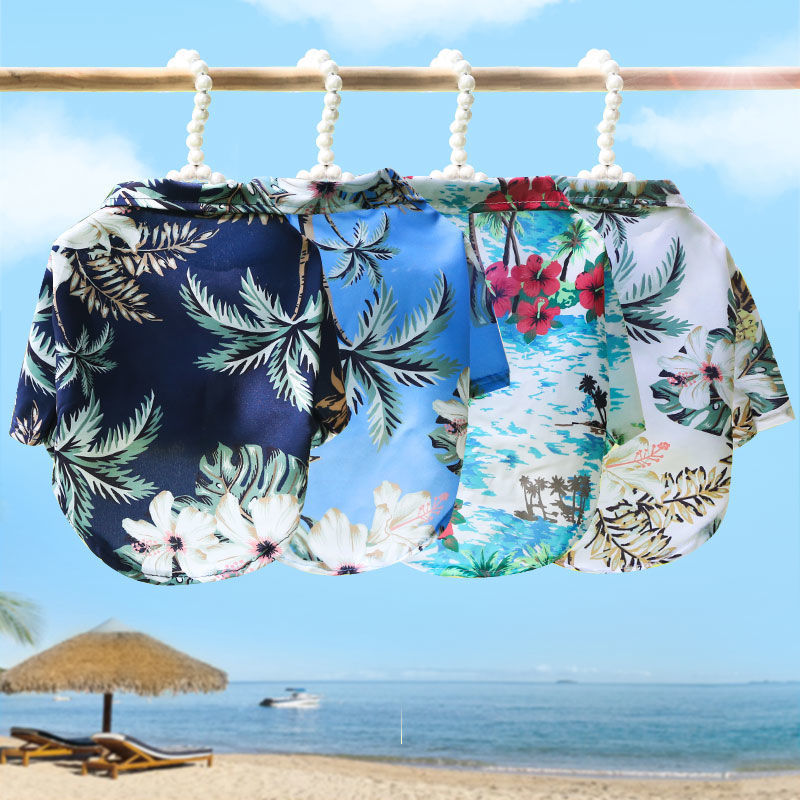 Pet Shirt Hawaiian Style Dog Cat Small Medium Large Dog Pineapple Teddy Golden Retriever Spring Summer Clothes Supplies