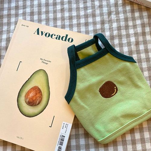 Avocado Sling Puppy Clothes Thin Section Teddy Pet Bixiong Cat Small Puppies Spring and Autumn Net Red Vest