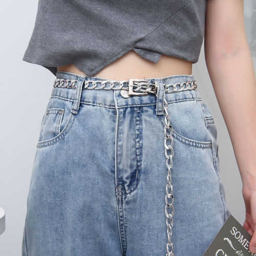 Chain belt female Korean version simple and versatile metal waist chain belt punk style student fashion decoration jk pants chain tide