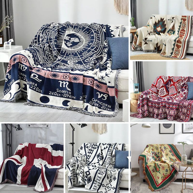 Nordic double-sided sofa release full cover solid color sofa towel blanket single net red sofa cover sofa cushion cover cloth cover