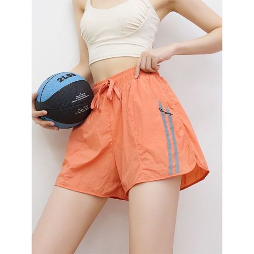 Anti-light running casual sports shorts women's summer thin section outer wear quick-drying pants high waist breathable fitness yoga pants
