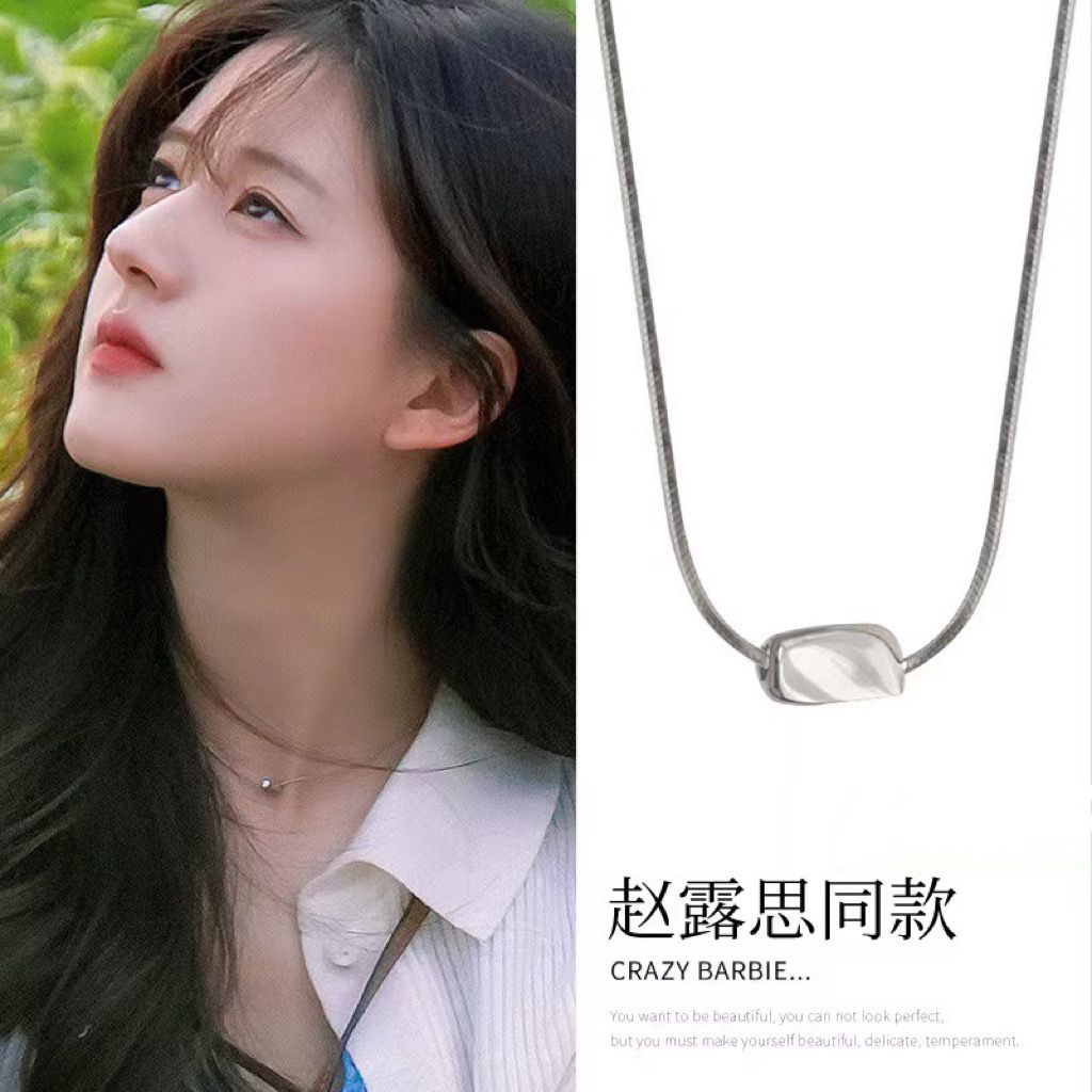 Secretly can't hide Sangzhi Zhao Lusi same style small particle necklace high-end pendant female summer new clavicle chain