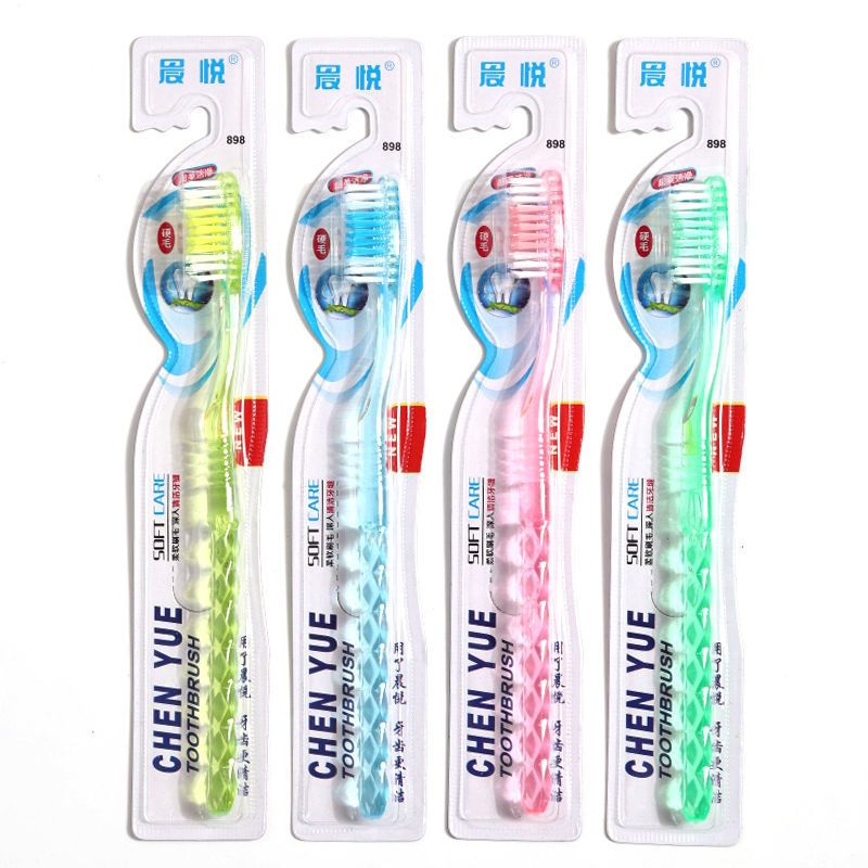 Hard-bristled toothbrush adult men's big head removes smoke stains household cleaning special hard-bristled toothbrush whitening removes tooth stains family pack