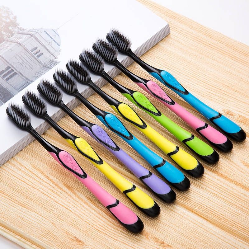 Soft-bristled toothbrush adult home hospitality bamboo charcoal gum protection deep cleaning male and female students couples independent packaging