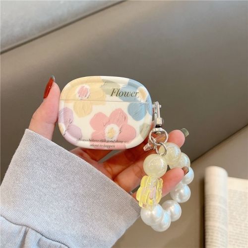 Suitable for Apple airpods 1/2 generation protective cover colorful flower hanging chain airpods3 Bluetooth headset Pro2 female