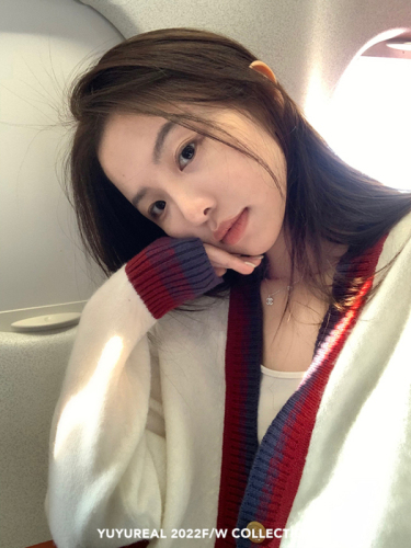 YUYUREAL-Brownie College Thin knitted cardigan women's early autumn new style lazy wind sweater jacket