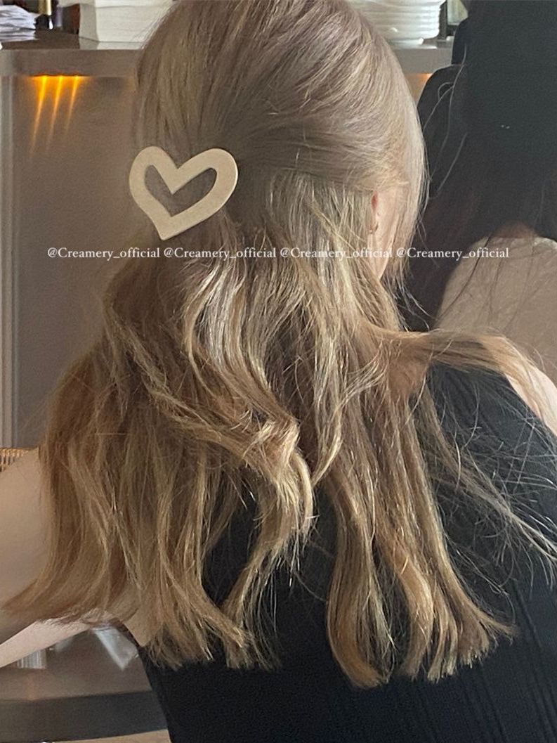 French super fairy personality love hair clip girl high value irregular heart-shaped side clip bangs clip spring clip hairpin