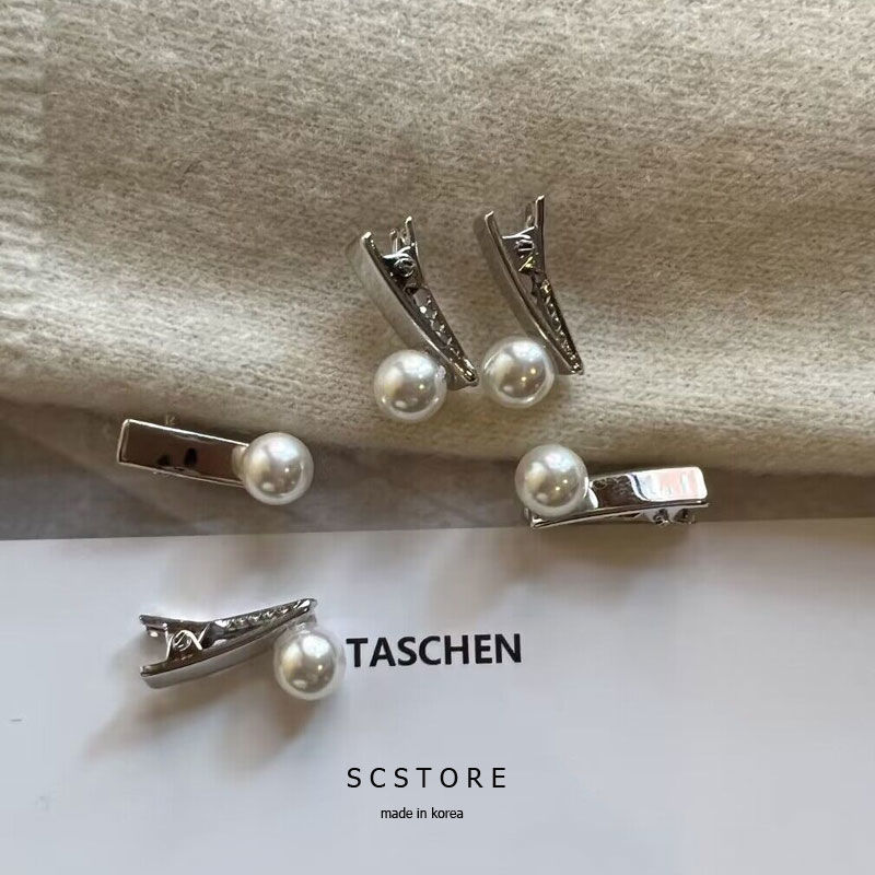 Japanese and Korean girly mini cute super small pearl hairpin side clip duckbill clip mini broken hairpin hairpin