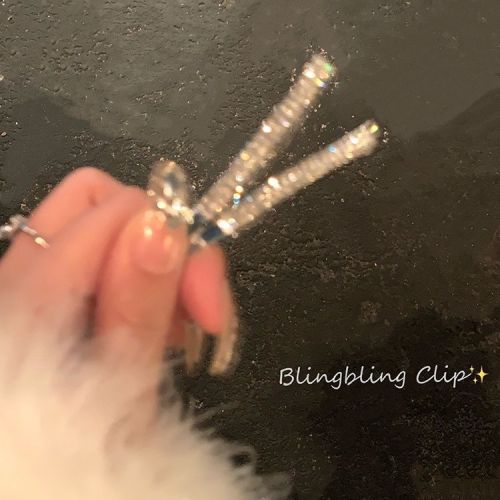 C-position debut girl group style zircon one-word clip blingbling sparkling diamond girl side clip hairpin hair accessories new style