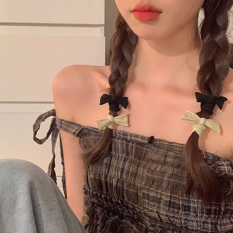 Sweet bowknot headdress with high appearance and no damage to hair rubber band women's hair tie 2021 new head rope hair ornament