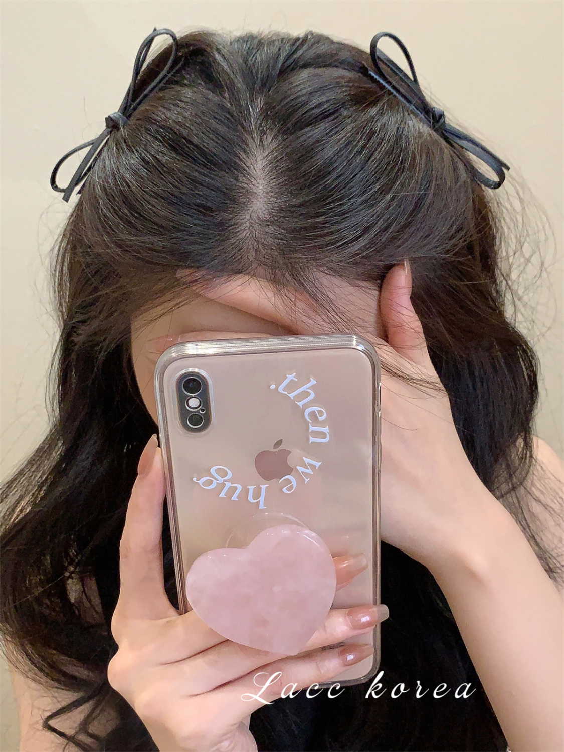 Leather bow hairpin female simple ins black sweet cool side clip bangs clip hairpin side clip hair accessories headdress